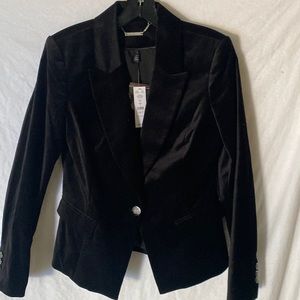 Whitehouse Black Market Black Velvet Blazer New w/tags